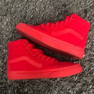 Vans Sk8 Hi Mono Red Shoes US 7